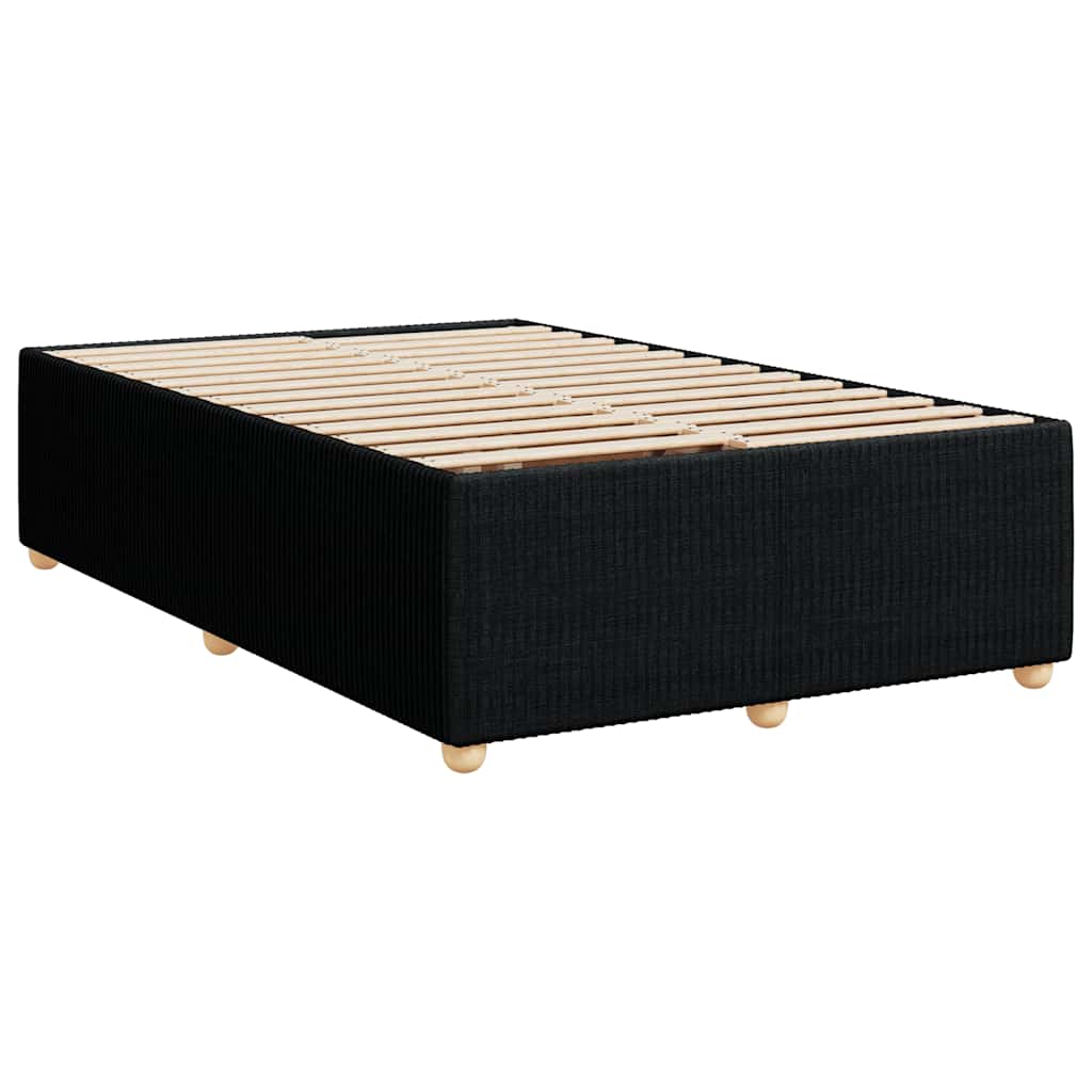 Κρεβάτι Boxspring με Στρώμα Μαύρο 120x200 εκ. Υφασμάτινο - Pakobazaar