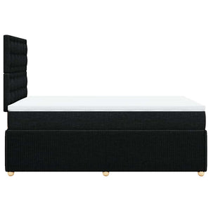 Κρεβάτι Boxspring με Στρώμα Μαύρο 120x200 εκ. Υφασμάτινο - Pakobazaar