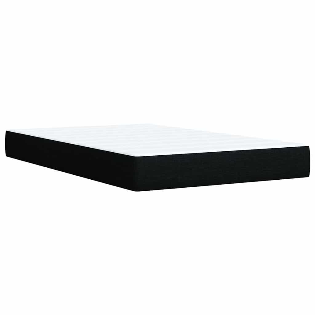 Κρεβάτι Boxspring με Στρώμα Μαύρο 120x200 εκ. Υφασμάτινο - Pakobazaar