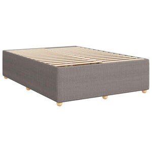 Κρεβάτι Boxspring με Στρώμα Taupe 140x190 εκ. Υφασμάτινο - Pakobazaar