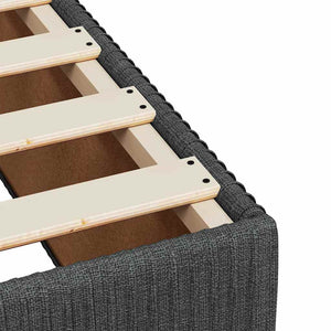 Κρεβάτι Boxspring με Στρώμα Σκούρο Γκρι 140x190 εκ. Υφασμάτινο