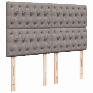 Κρεβάτι Boxspring με Στρώμα Taupe 140x190 εκ. Υφασμάτινο