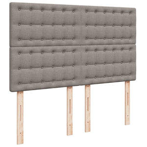 Κρεβάτι Boxspring με Στρώμα Taupe 140x190 εκ. Υφασμάτινο