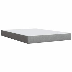 Κρεβάτι Boxspring με Στρώμα Ανοιχτό Γκρι 140x200 εκ. Υφασμάτινο