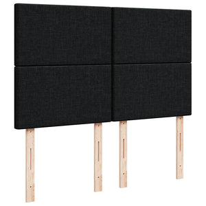 Κρεβάτι Boxspring με Στρώμα Μαύρο 160x200 εκ. Υφασμάτινο - Pakobazaar