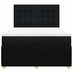Κρεβάτι Boxspring με Στρώμα Μαύρο 160x200 εκ. Υφασμάτινο - Pakobazaar
