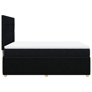 Κρεβάτι Boxspring με Στρώμα Μαύρο 160x200 εκ. Υφασμάτινο - Pakobazaar