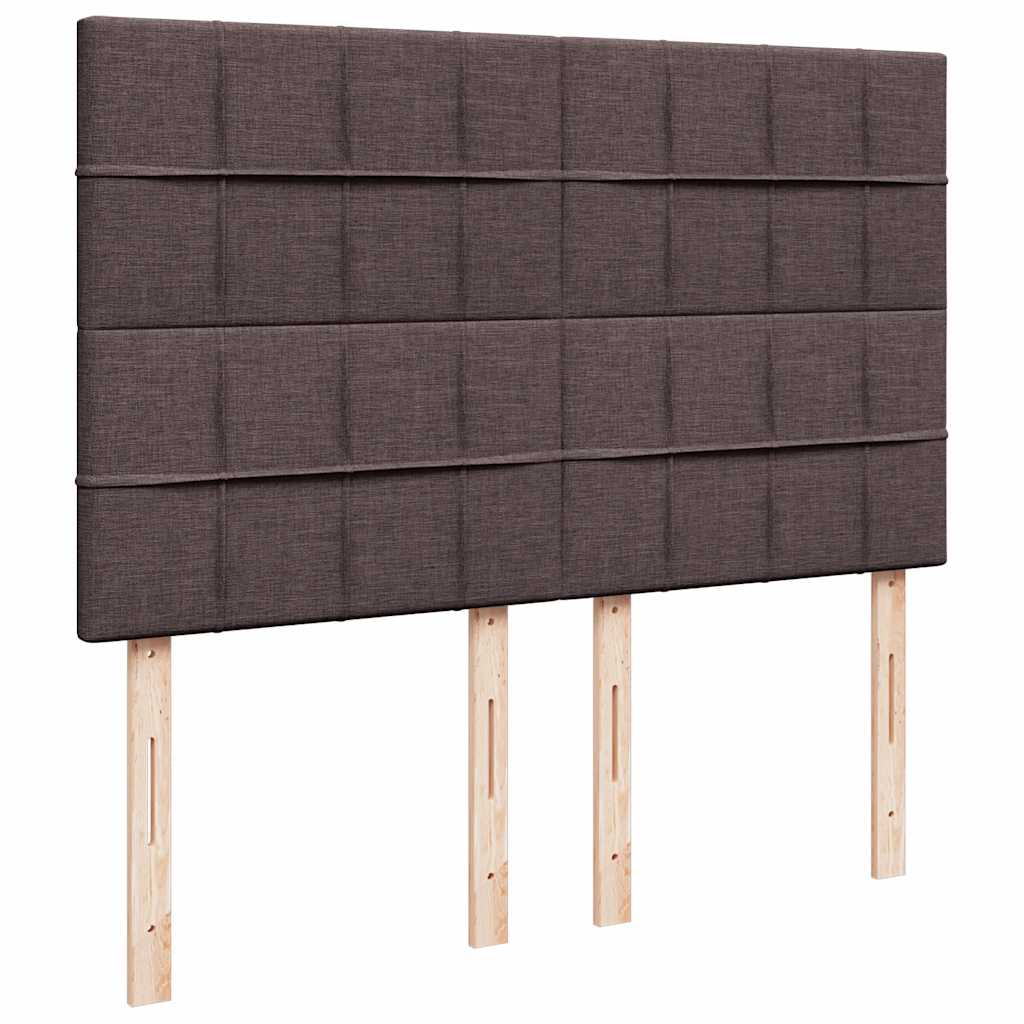 Κρεβάτι Boxspring με Στρώμα Σκούρο Καφέ 160x200 εκ Υφασμάτινο - Pakobazaar