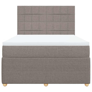 Κρεβάτι Boxspring με Στρώμα Taupe 160x200 εκ. Υφασμάτινο - Pakobazaar