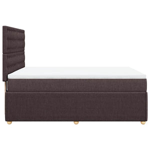 Κρεβάτι Boxspring με Στρώμα Σκούρο Καφέ 160x200 εκ Υφασμάτινο - Pakobazaar