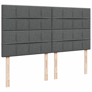 Κρεβάτι Boxspring με Στρώμα Σκούρο Γκρι 180x200 εκ Υφασμάτιν - Pakobazaar