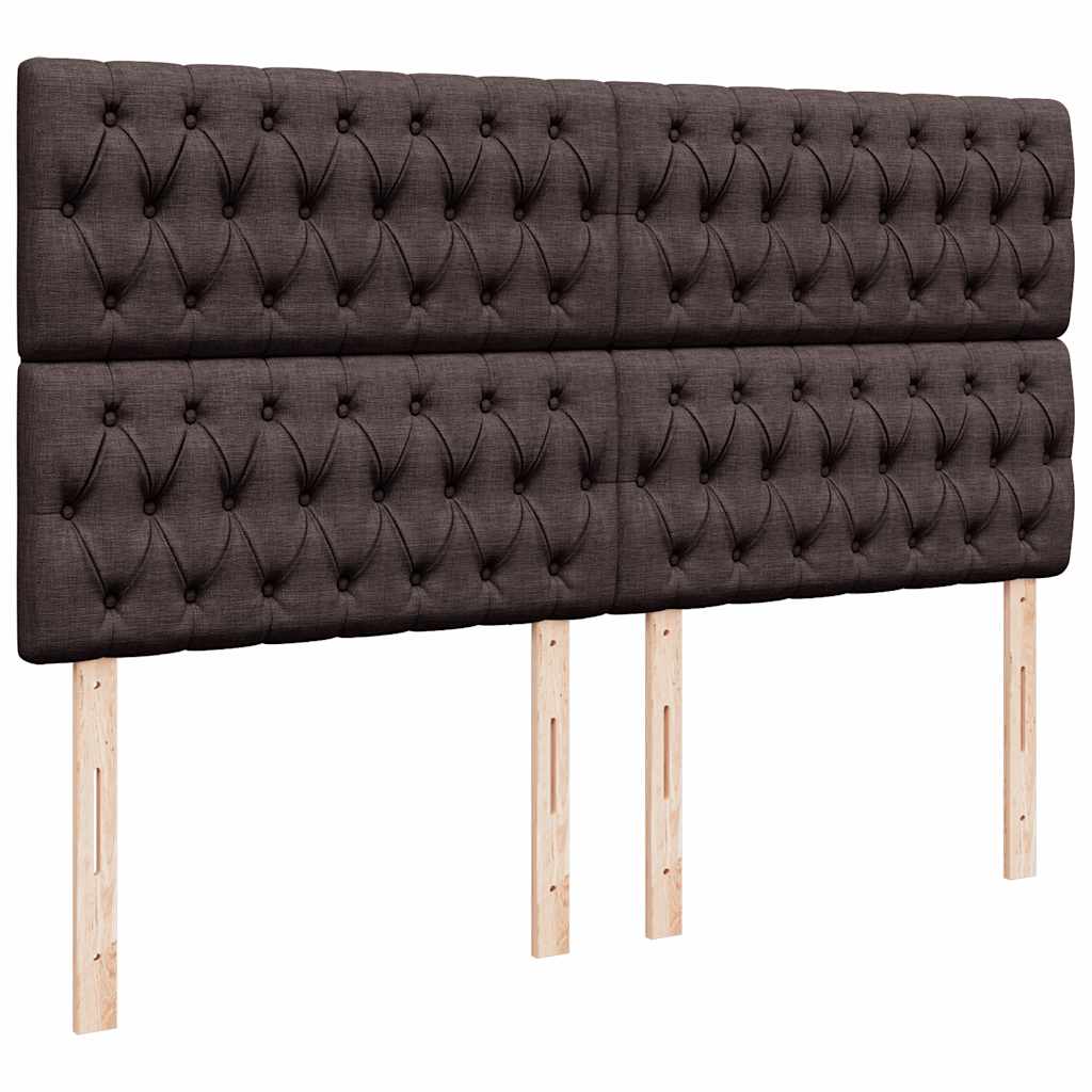 Κρεβάτι Boxspring με Στρώμα Σκούρο Καφέ 180x200 εκ Υφασμάτινο - Pakobazaar