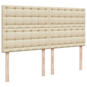 Κρεβάτι Boxspring με Στρώμα Κρεμ 180x200 εκ. Υφασμάτινο