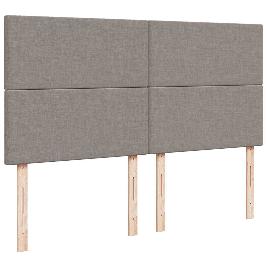 Κρεβάτι Boxspring με Στρώμα Taupe 200x200 εκ. Υφασμάτινο - Pakobazaar