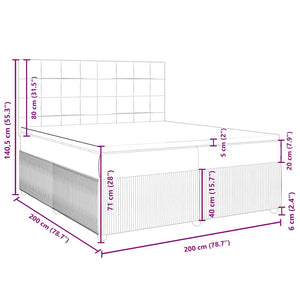 Κρεβάτι Boxspring με Στρώμα Σκούρο Καφέ 200x200 εκ. Υφασμάτινο - Pakobazaar
