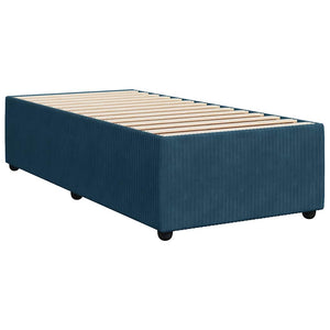 Κρεβάτι Boxspring με Στρώμα Σκούρο Μπλε 80 x 200 εκ. Βελούδινο - Pakobazaar