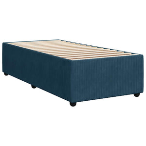 Κρεβάτι Boxspring με Στρώμα Σκούρο Μπλε 80 x 200 εκ. Βελούδινο - Pakobazaar