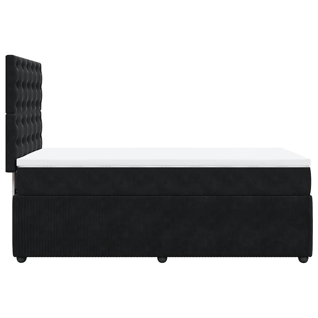 Κρεβάτι Boxspring με Στρώμα Μαύρο 80 x 200 εκ. Βελούδινο