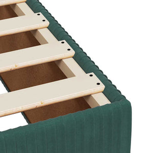 Κρεβάτι Boxspring με Στρώμα Σκούρο Πράσινο 100x200εκ. Βελούδινο
