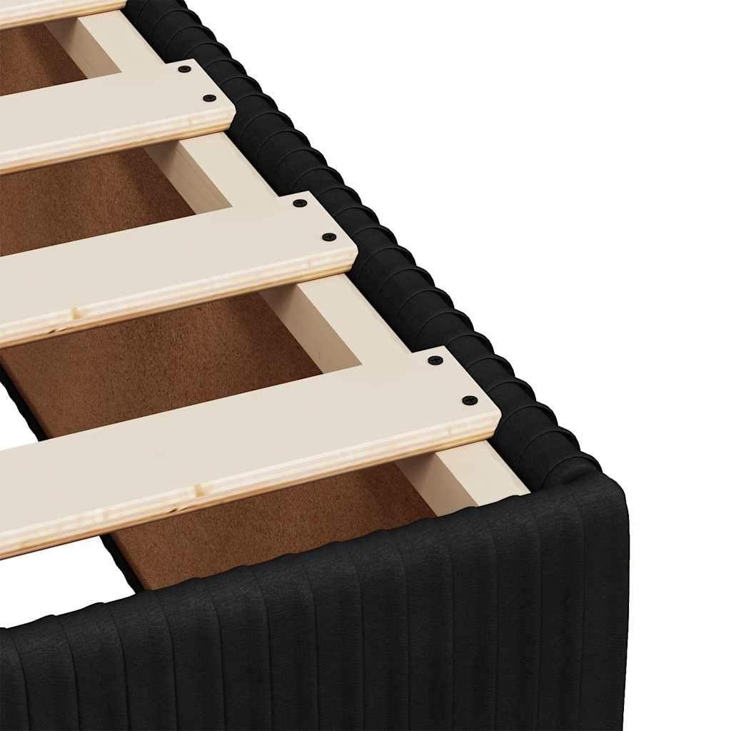 Κρεβάτι Boxspring με Στρώμα Μαύρο 120x190 εκ. Βελούδινο