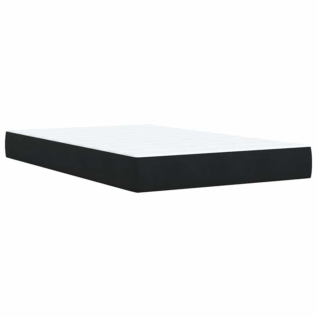 Κρεβάτι Boxspring με Στρώμα Μαύρο 120 x 200 εκ. Βελούδινο - Pakobazaar