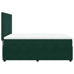 Κρεβάτι Boxspring με Στρώμα Σκούρο Πράσινο 160x200εκ. Βελούδινο - Pakobazaar