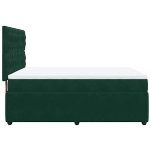 Κρεβάτι Boxspring με Στρώμα Σκούρο Πράσινο 160x200εκ. Βελούδινο - Pakobazaar