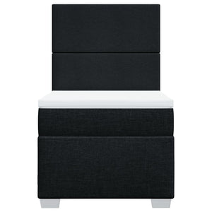 Κρεβάτι Boxspring με Στρώμα Μαύρο 80 x 200 εκ. Υφασμάτινο