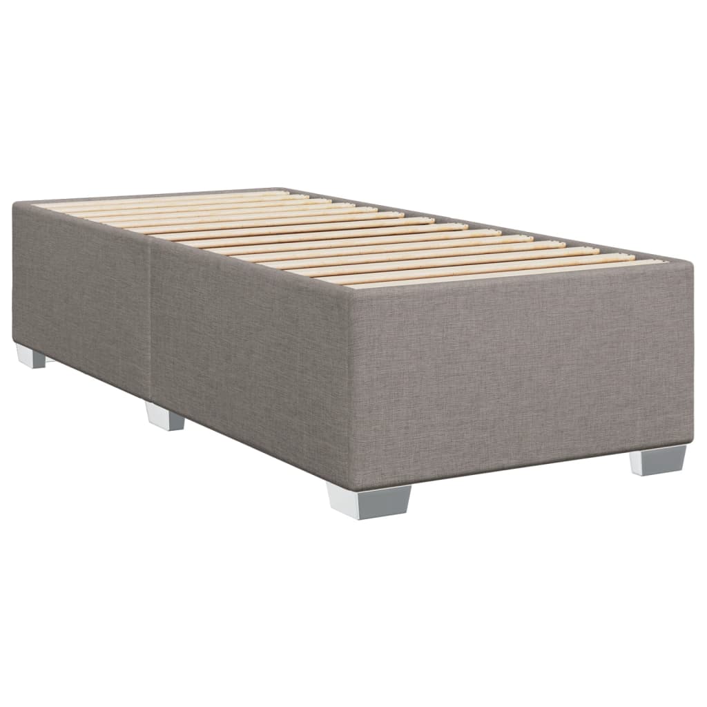 Κρεβάτι Boxspring με Στρώμα Taupe 80x200 εκ. Υφασμάτινο - Pakobazaar
