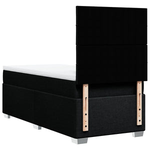 Κρεβάτι Boxspring με Στρώμα Μαύρο 80 x 200 εκ. Υφασμάτινο - Pakobazaar