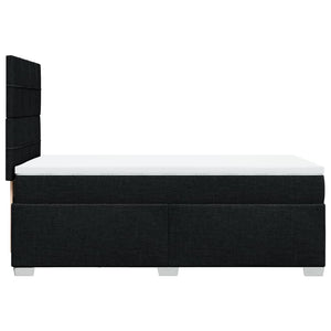 Κρεβάτι Boxspring με Στρώμα Μαύρο 80 x 200 εκ. Υφασμάτινο - Pakobazaar