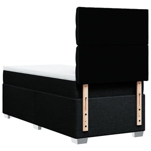 Κρεβάτι Boxspring με Στρώμα Μαύρο 80 x 200 εκ. Υφασμάτινο - Pakobazaar