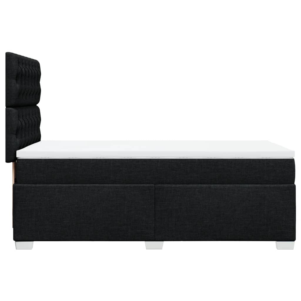 Κρεβάτι Boxspring με Στρώμα Μαύρο 80 x 200 εκ. Υφασμάτινο - Pakobazaar