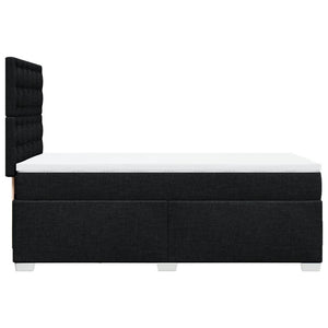 Κρεβάτι Boxspring με Στρώμα Μαύρο 80 x 200 εκ. Υφασμάτινο - Pakobazaar