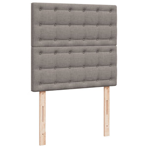 Κρεβάτι Boxspring με Στρώμα Taupe 90x190 εκ.Υφασμάτινο