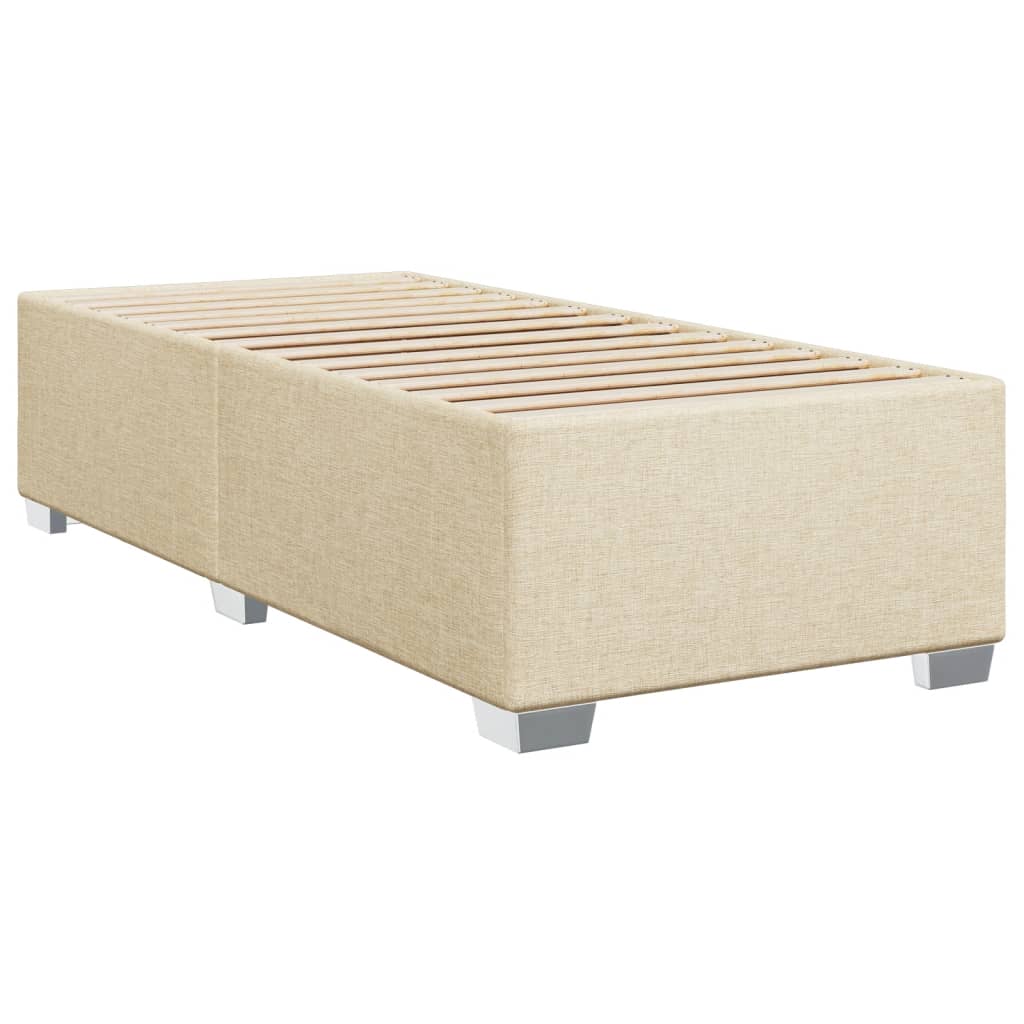 Κρεβάτι Boxspring με Στρώμα Κρεμ 90x190 εκ.Υφασμάτινο