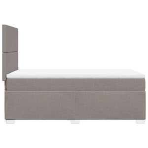 Κρεβάτι Boxspring με Στρώμα Taupe 100 x 200 εκ. Υφασμάτινο