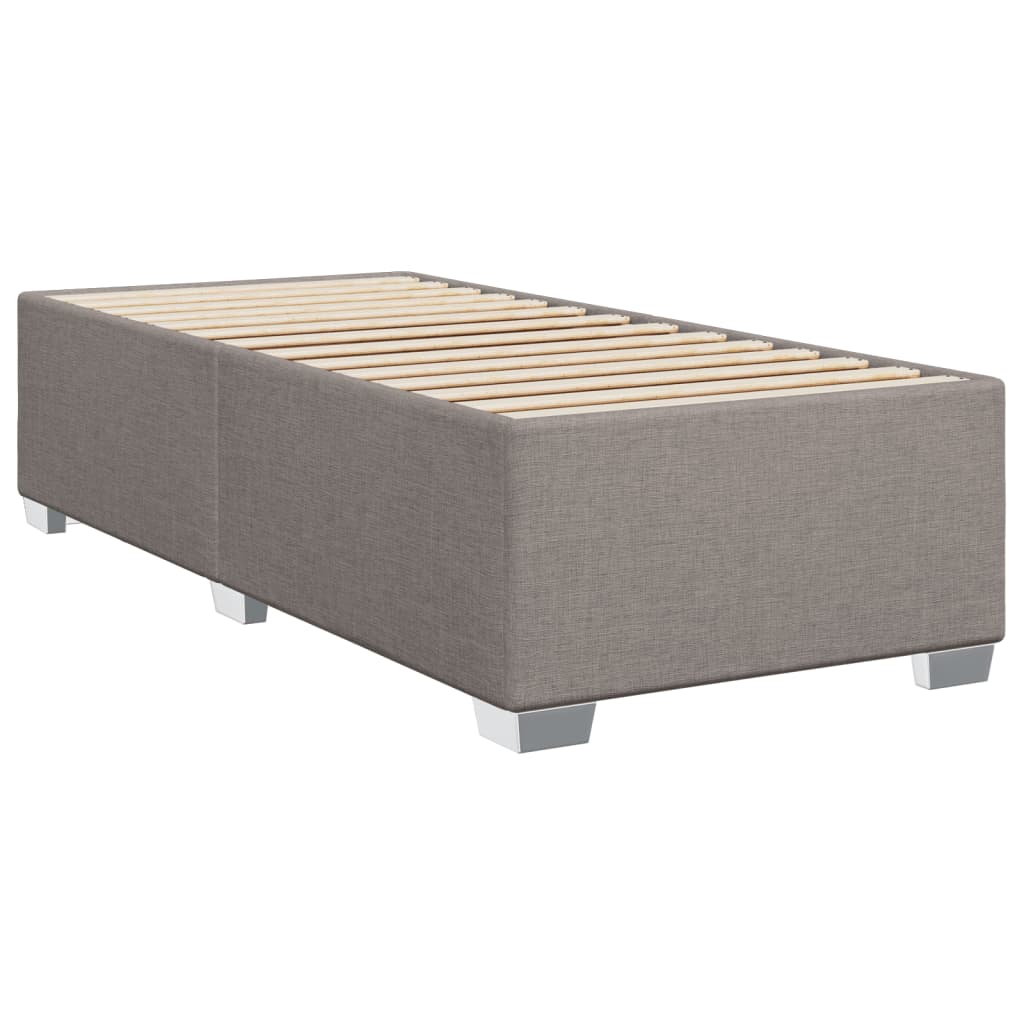 Κρεβάτι Boxspring με Στρώμα Taupe 100 x 200 εκ. Υφασμάτινο - Pakobazaar