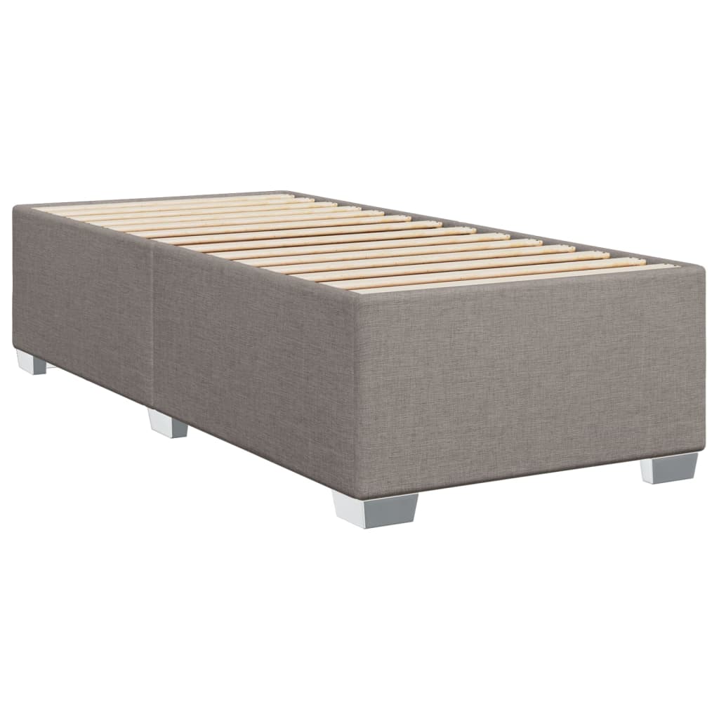 Κρεβάτι Boxspring με Στρώμα Taupe 100 x 200 εκ. Υφασμάτινο - Pakobazaar