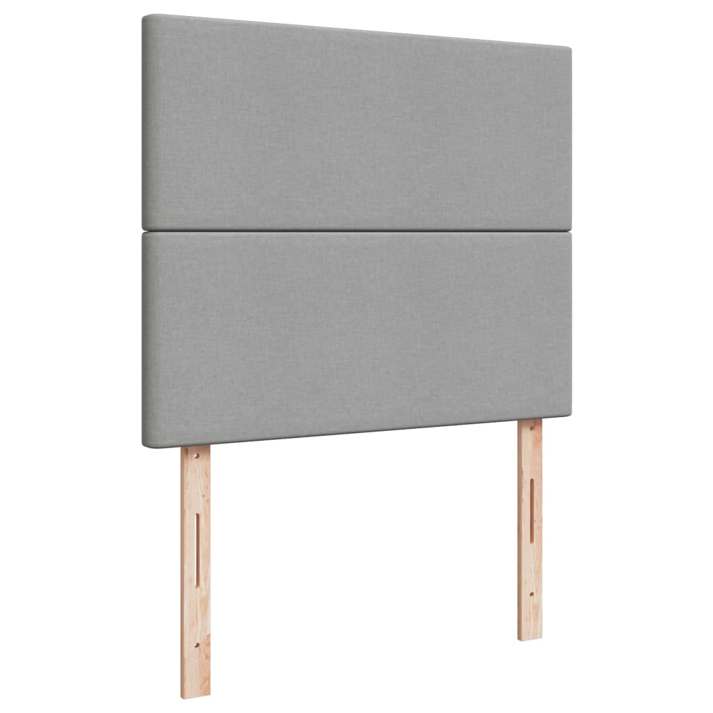 Κρεβάτι Boxspring με Στρώμα Ανοιχτό Γκρι 120x190 εκ. Υφασμάτινο - Pakobazaar