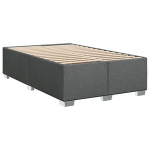 Κρεβάτι Boxspring με Στρώμα Σκούρο Γκρι 120x190 εκ Υφασμάτινο - Pakobazaar