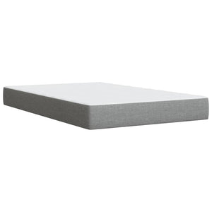 Κρεβάτι Boxspring με Στρώμα Ανοιχτό Γκρι 120x190 εκ. Υφασμάτινο