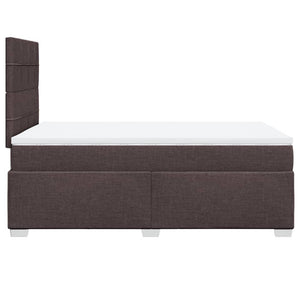 Κρεβάτι Boxspring με Στρώμα Σκούρο Καφέ 120x190 εκ Υφασμάτινο - Pakobazaar
