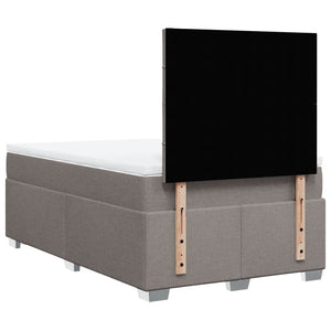 Κρεβάτι Boxspring με Στρώμα Taupe 120x190 εκ. Υφασμάτινο - Pakobazaar