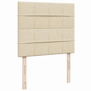 Κρεβάτι Boxspring με Στρώμα Κρεμ 120x190 εκ. Υφασμάτινο - Pakobazaar