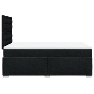 Κρεβάτι Boxspring με Στρώμα Μαύρο 120x190 εκ. Υφασμάτινο - Pakobazaar