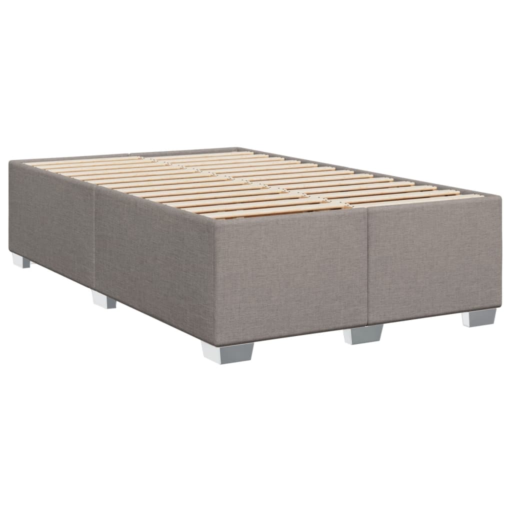Κρεβάτι Boxspring με Στρώμα Taupe 120x190 εκ. Υφασμάτινο