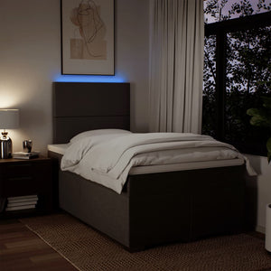 Κρεβάτι Boxspring με Στρώμα Ανοιχτό Γκρι 120x200 εκ. Υφασμάτινο - Pakobazaar