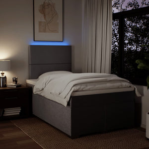 Κρεβάτι Boxspring με Στρώμα Taupe 120x200 εκ. Υφασμάτινο - Pakobazaar