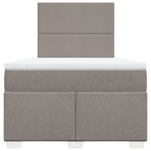 Κρεβάτι Boxspring με Στρώμα Taupe 120x200 εκ. Υφασμάτινο - Pakobazaar